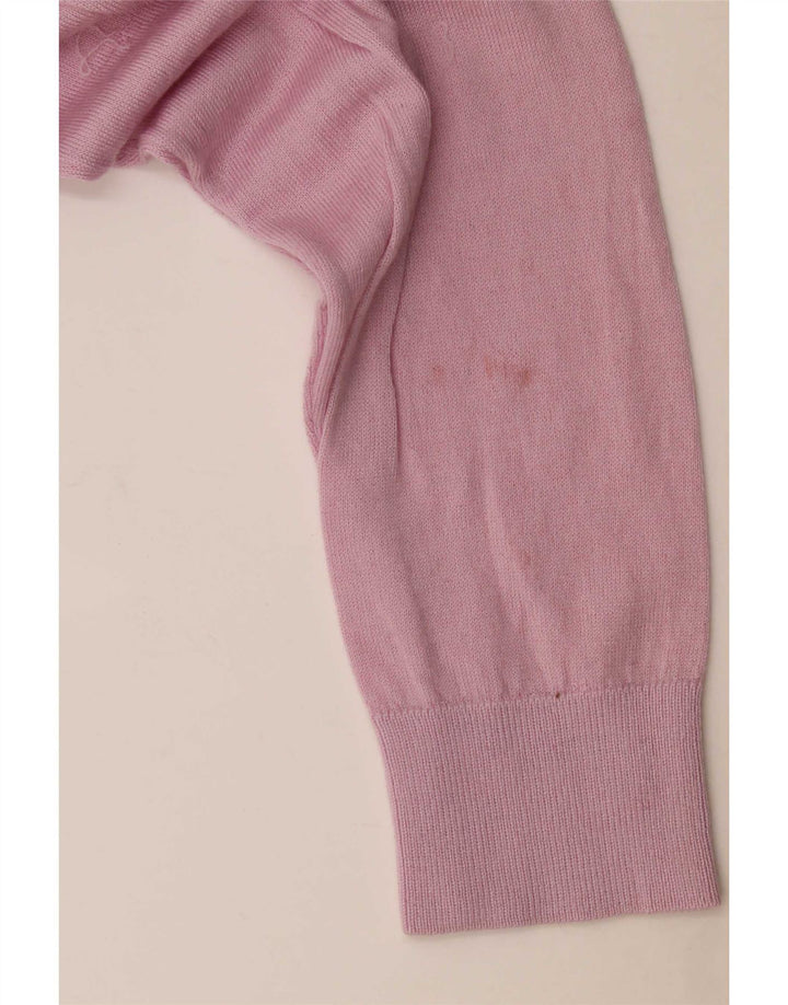 Marks & Spencer Suéter tipo jersey de gran tamaño con cuello en V para mujer UK 44 Rosa mediano