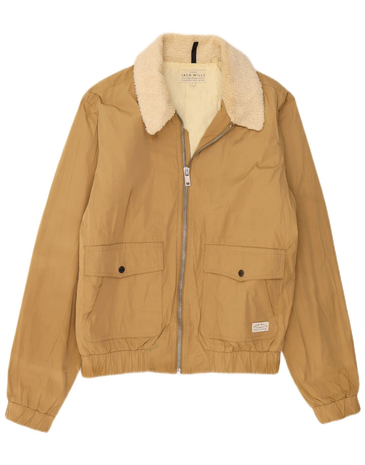 Jack Wills Chaqueta bomber para hombre UK 40 Large Beige Poliéster
