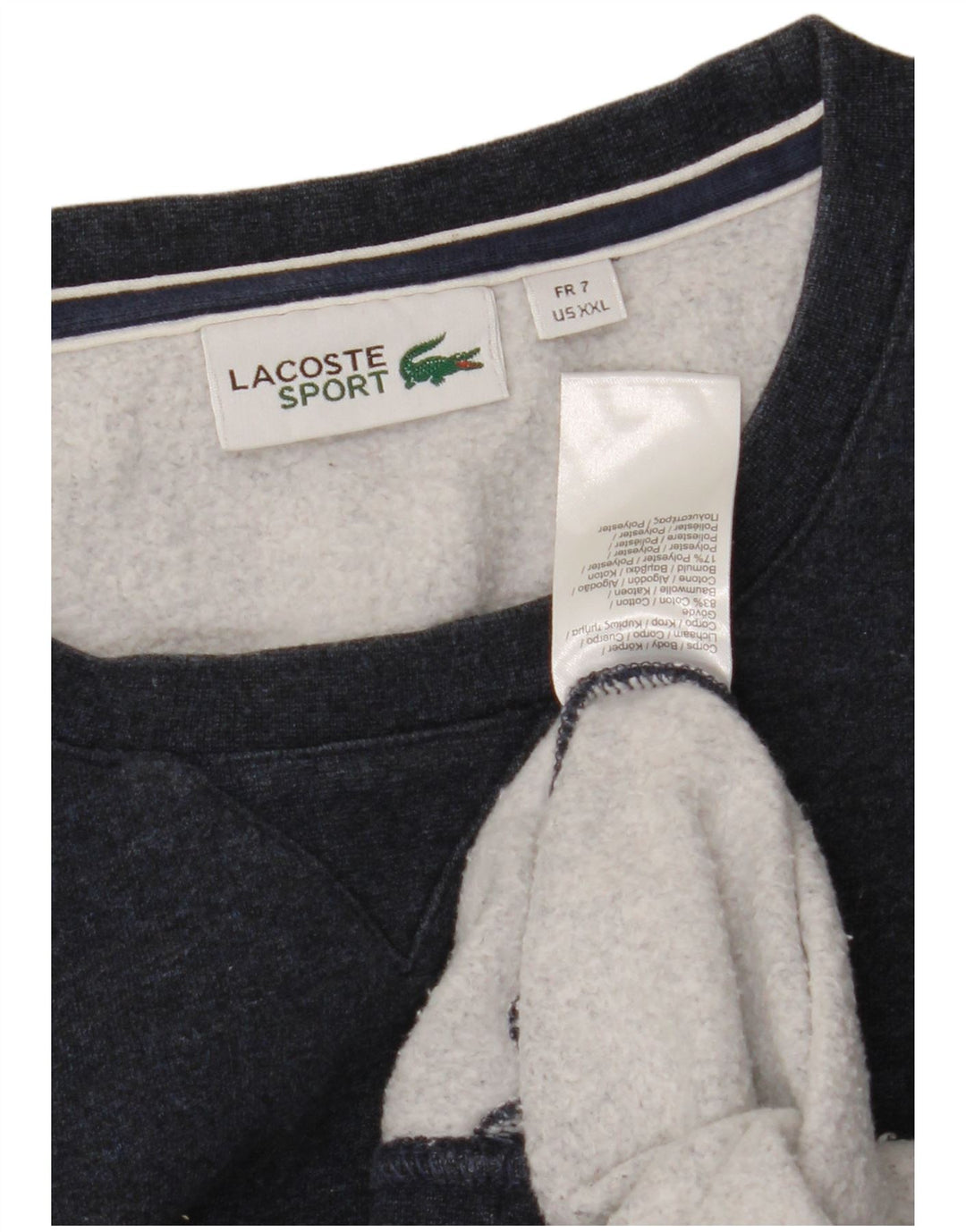 Lacoste Sudadera para hombre Jumper Talla 7 2XL Azul marino Algodón