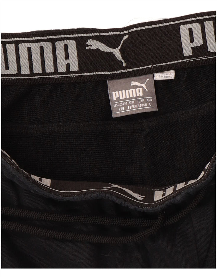 PUMA Pantalones de chándal para hombre Joggers Large Black