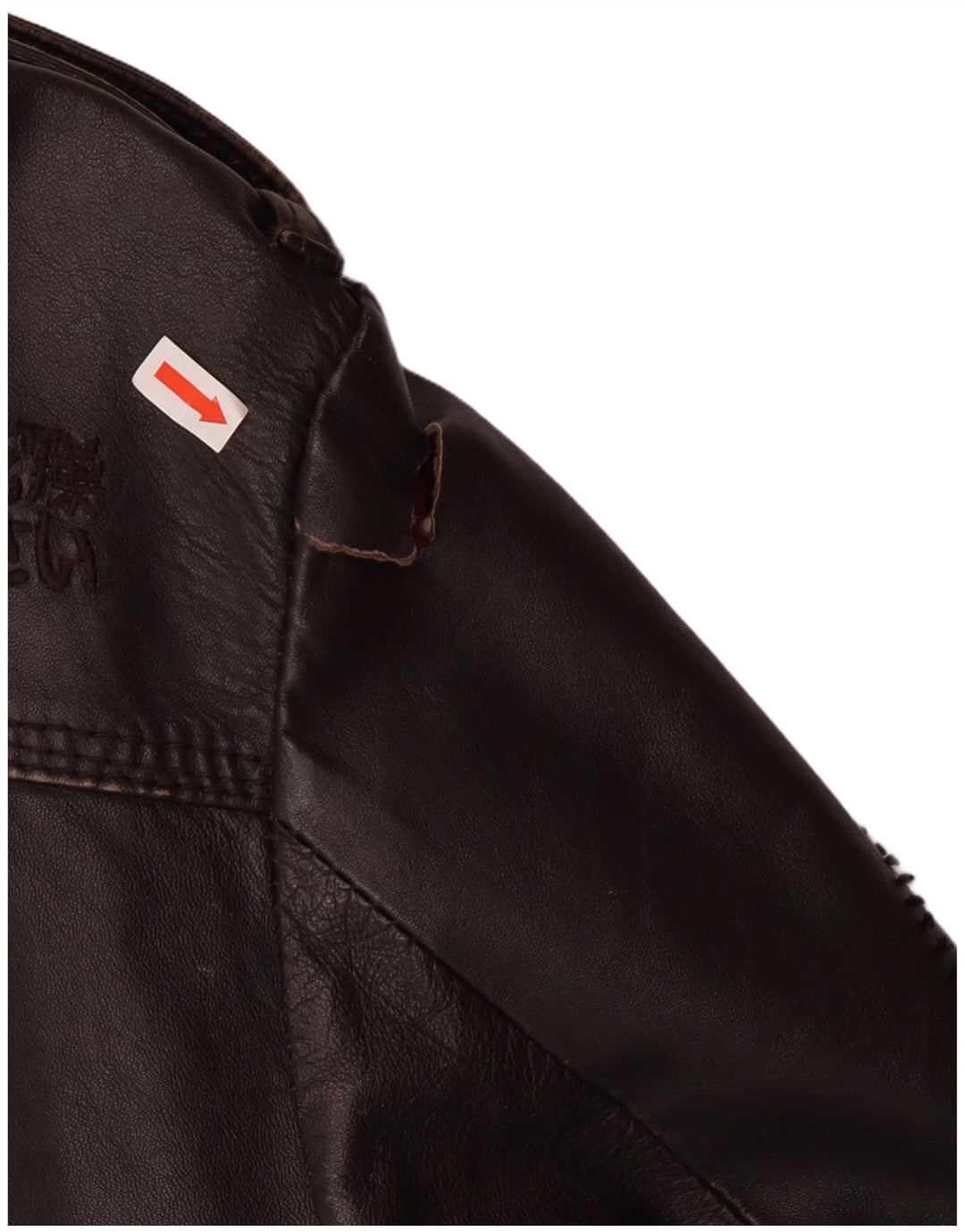 Superdry Chaqueta de cuero militar para hombre Reino Unido 40 Cuero marrón grande