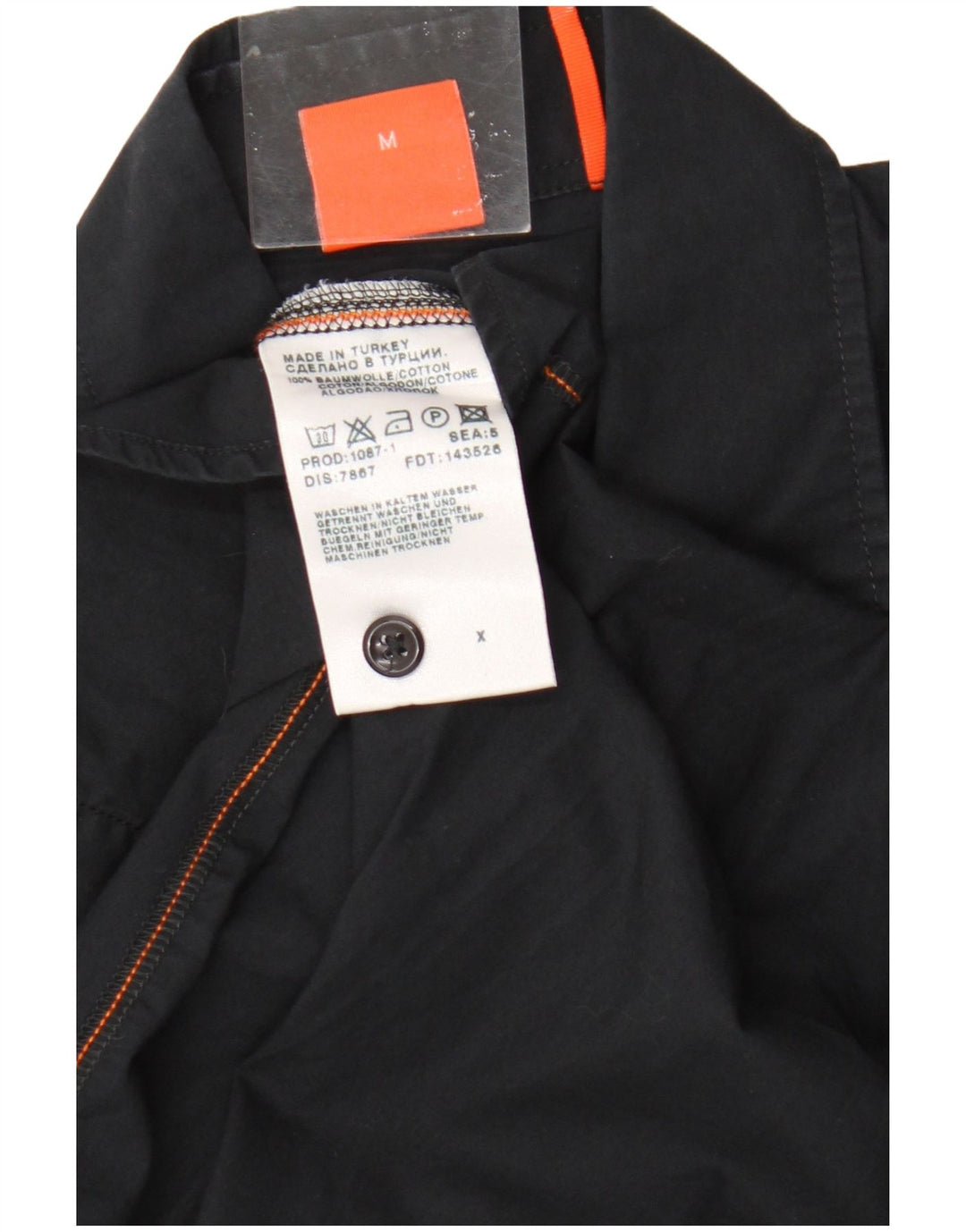 Camisa Hugo Boss Hombre Mediana Algodón Negro