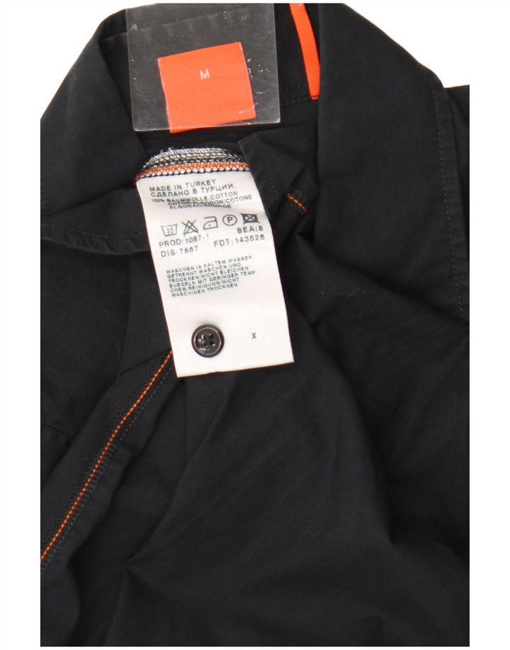 Camisa Hugo Boss Hombre Mediana Algodón Negro