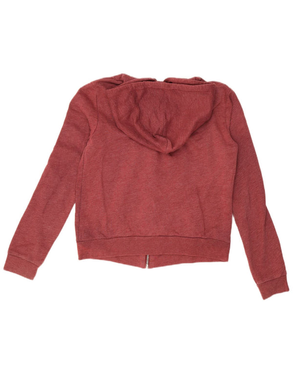 Abercrombie & Fitch Suéter con capucha y cremallera gráfica para mujer UK 44 Medium Borgoña