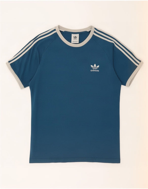 Camiseta Adidas Hombre Top Azul Medio Algodón