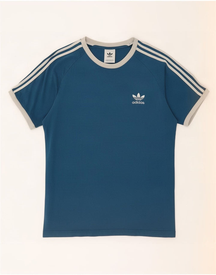 Camiseta Adidas Hombre Top Azul Medio Algodón