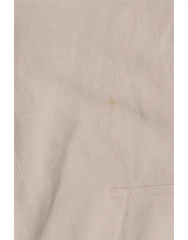 Zara Hombre Sudadera Con Capucha Y Cremallera Pequeño Algodón Blanco