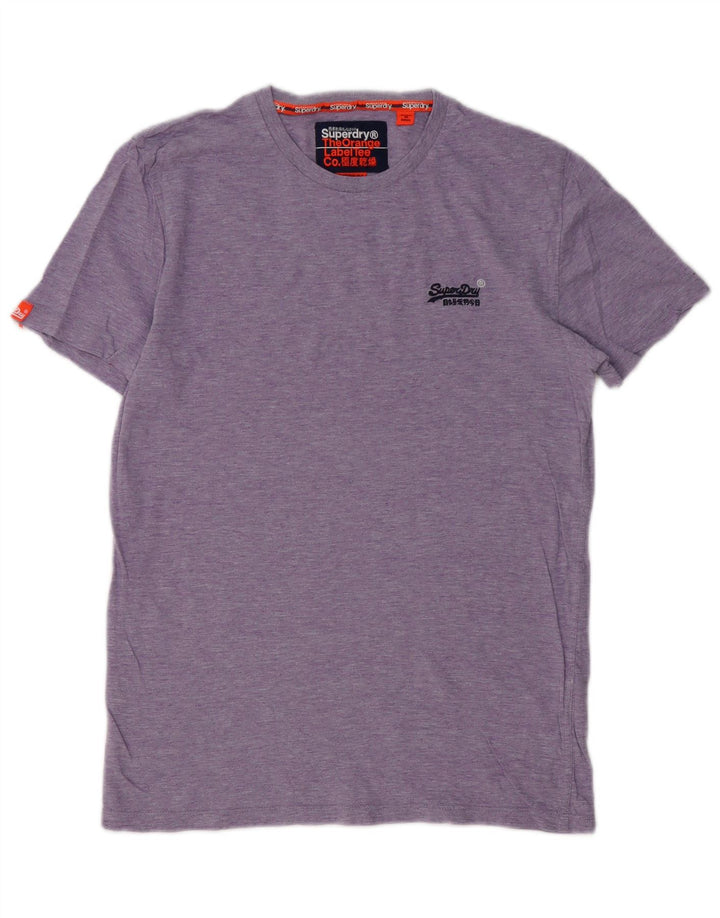 SUPERDRY Hombre Camiseta Top Medium Morado Algodón