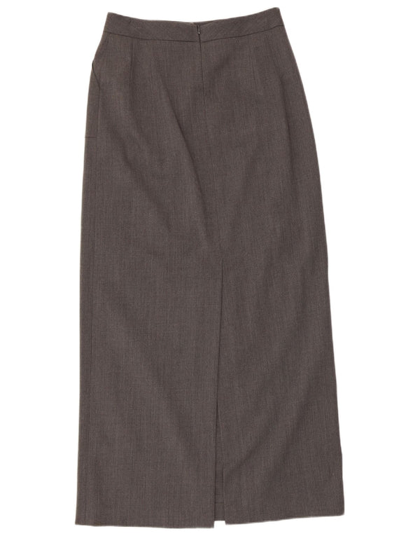 LAZZARI Falda larga de cintura alta para mujer IT 46 Large W30 Lana gris