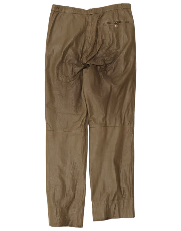 Pantalones Sperry De Cuero Rectos Para Mujer W32 L29 Caqui