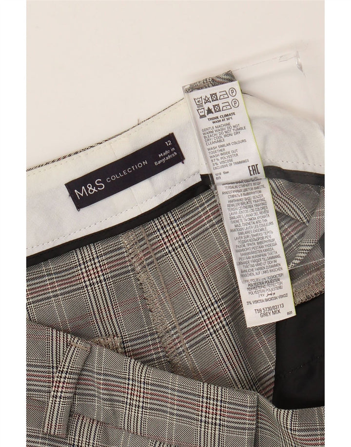 Marks & Spencer Pantalones chinos para mujer UK 12 Medium W32 L33 Gris pata de gallo