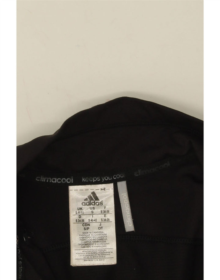 Adidas Mujer Climacool Chándal Top Chaqueta Reino Unido 8/10 Pequeño Negro Nylon
