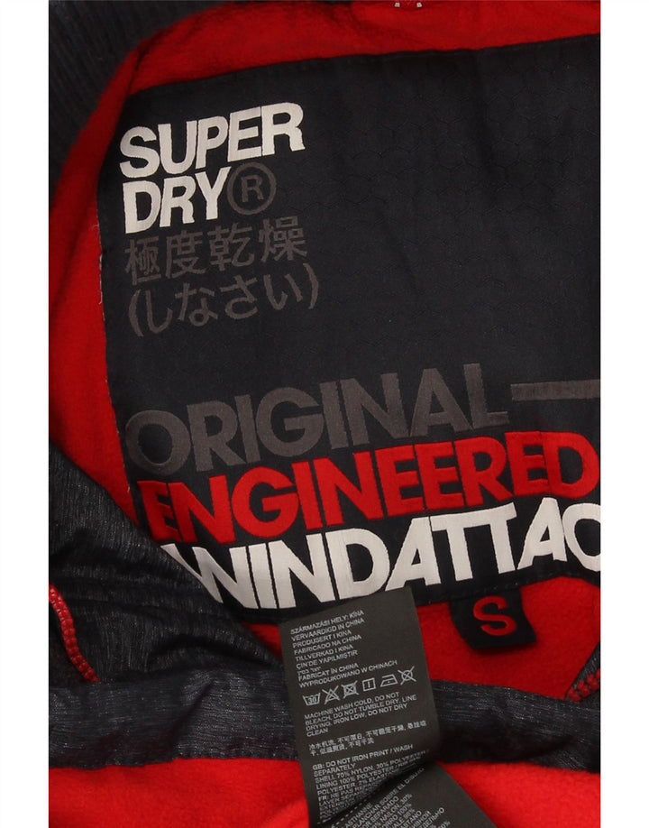 Superdry Mujer Windtrekker Cortavientos Chaqueta UK 40 Small Azul Marino Nylon