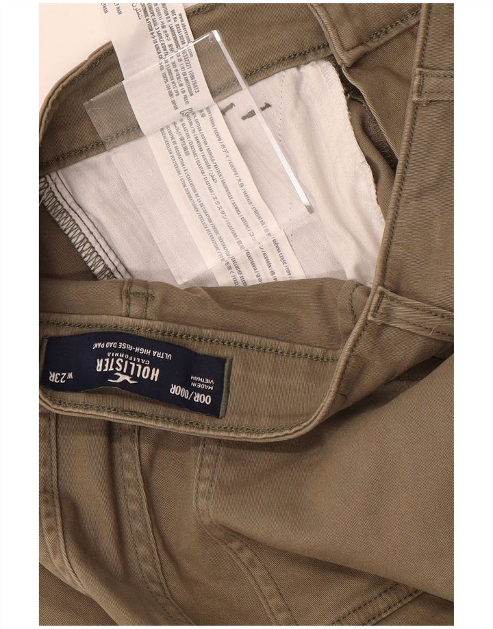 HOLLISTER Pantalones cargo de cintura alta para mujer US 00 2XS W23 L31 Beige