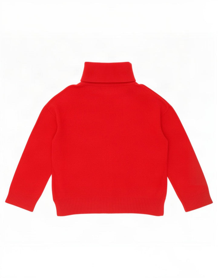 Massimo Dutti Jersey Mujer con Cremallera y Cuello UK 46 Large Lana Roja