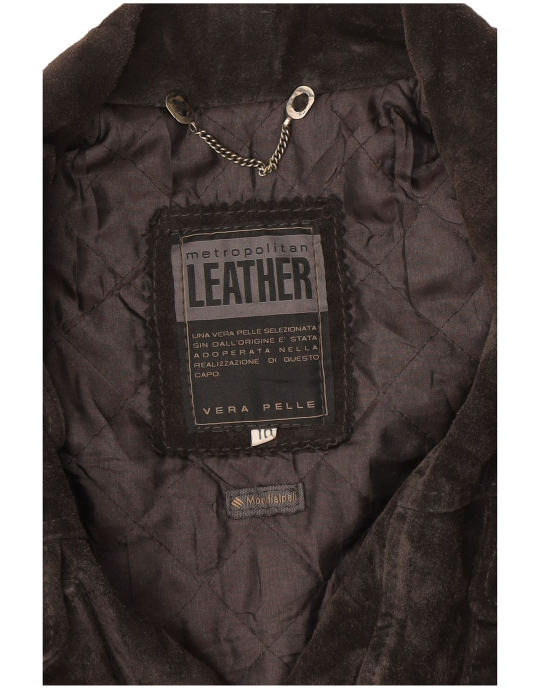 Vintage mujer ante chaqueta cortavientos de gran tamaño Reino Unido 10 cuero gris pequeño