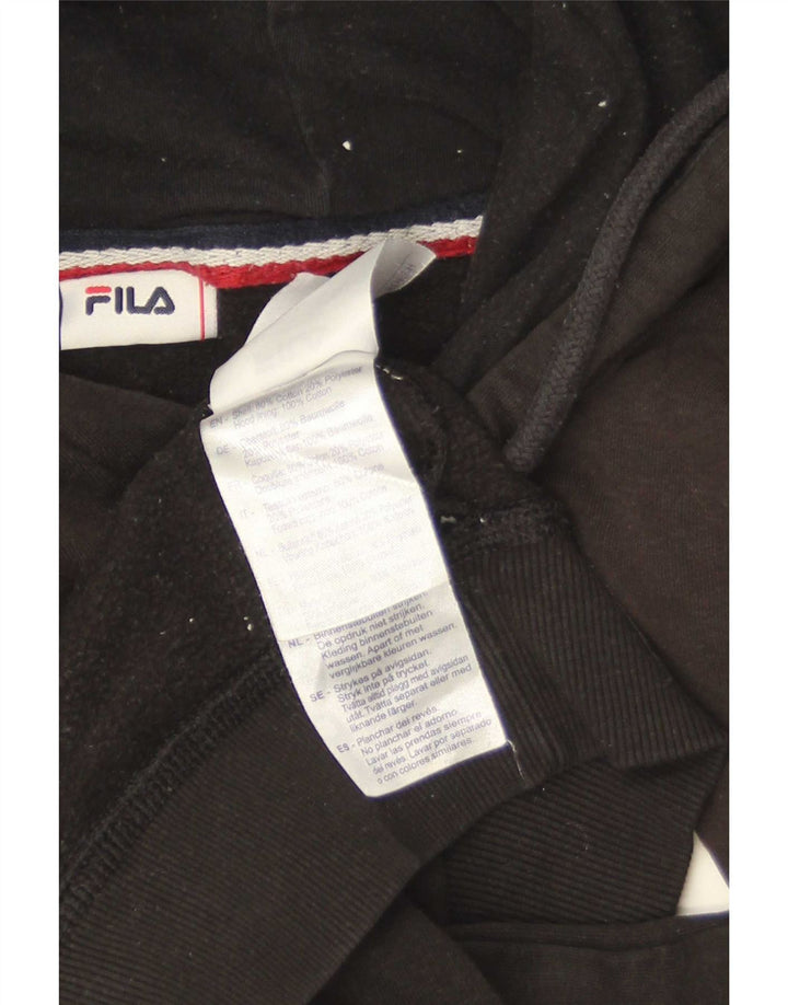 Fila Hombre Graphic Sudadera Con Capucha Jersey Mediano Algodón Negro