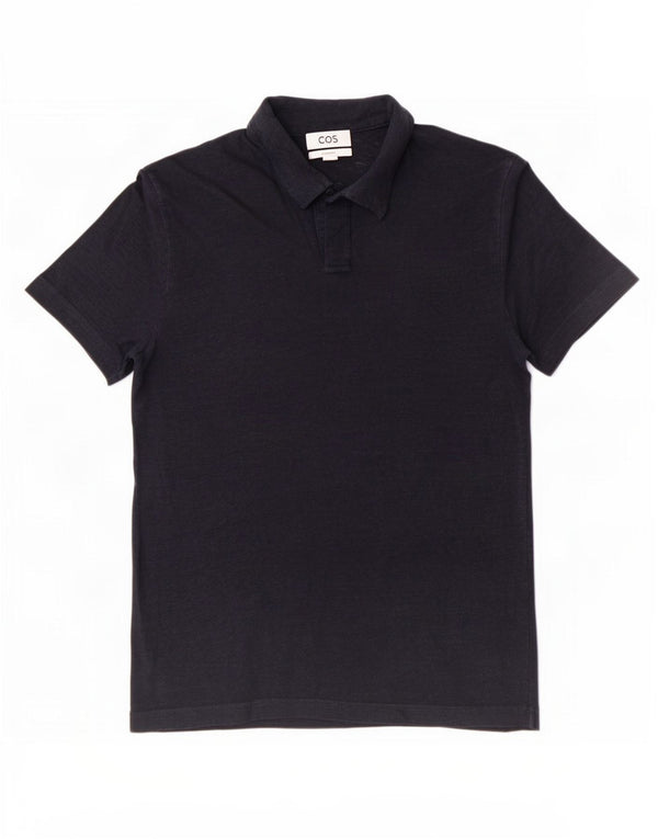 Cos Polo Regular para Hombre Pequeño Lino Azul Marino