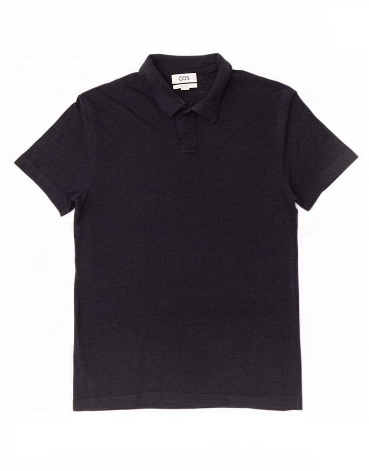 Cos Polo Regular para Hombre Pequeño Lino Azul Marino