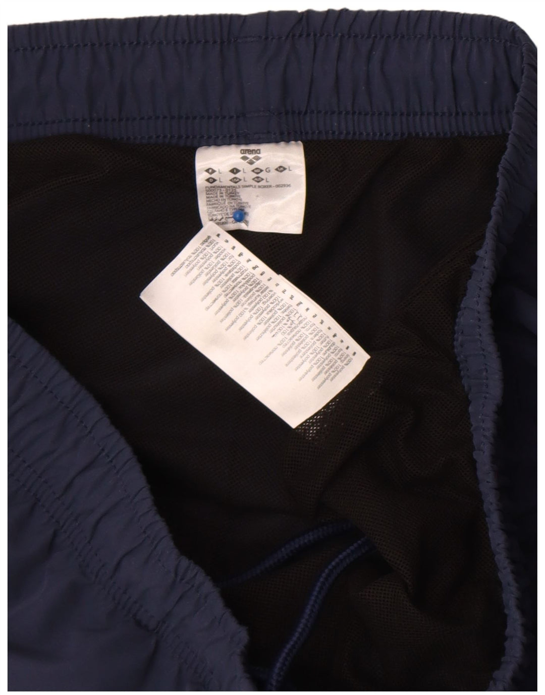 Arena - Pantalones cortos deportivos para hombre, talla grande, poliéster azul marino