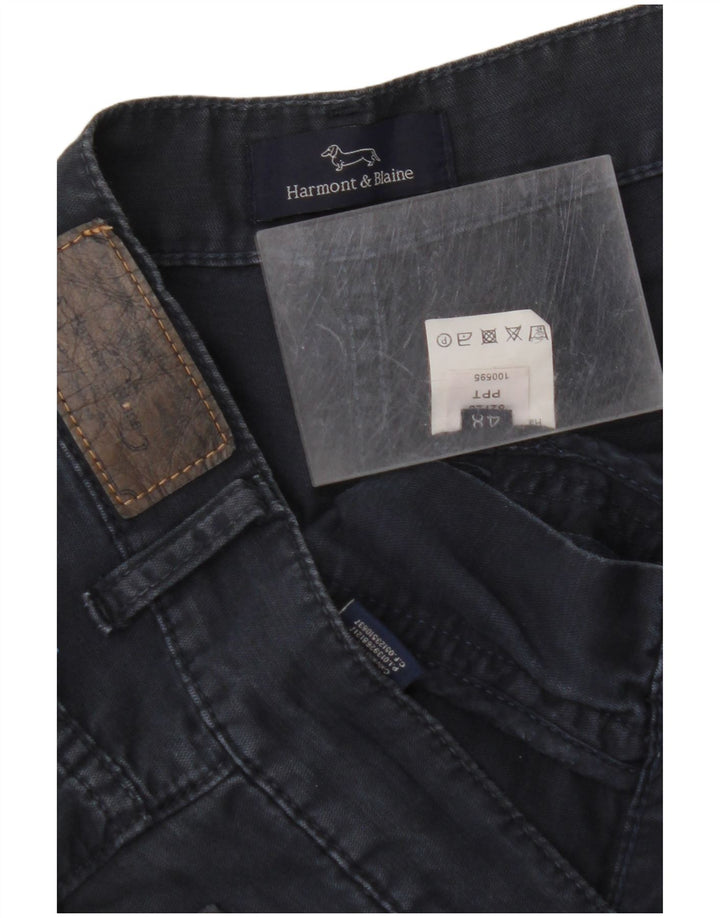 HARMONT & BLAINE Pantalones casuales para hombre IT 48 Medium W32 L30 Azul marino
