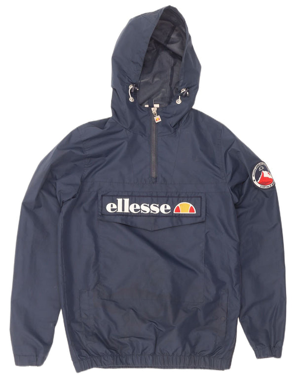 Ellesse Chaqueta anorak con capucha gráfica para hombre UK 34 XS Poliéster azul marino