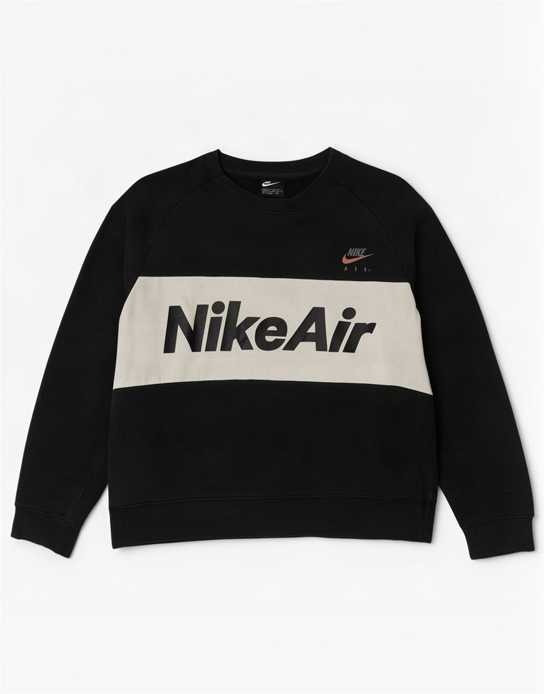 Nike Hombre Sudadera con gráfico tipo jersey de algodón color block en color negro mediano