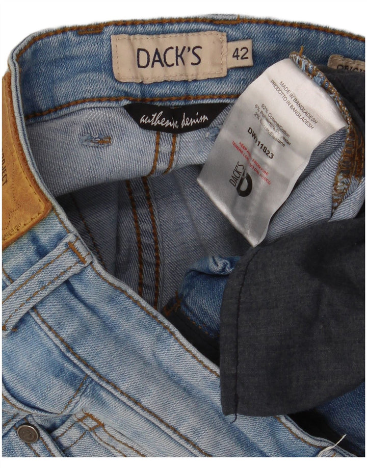 Dack's Jeans ajustados para mujer IT 42 Medium W28 L26 Algodón azul