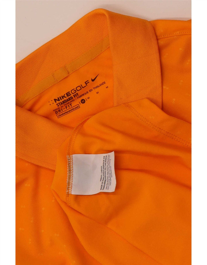 Nike Polo Dri Fit Standard Fit para hombre Poliéster con manchas naranja medio