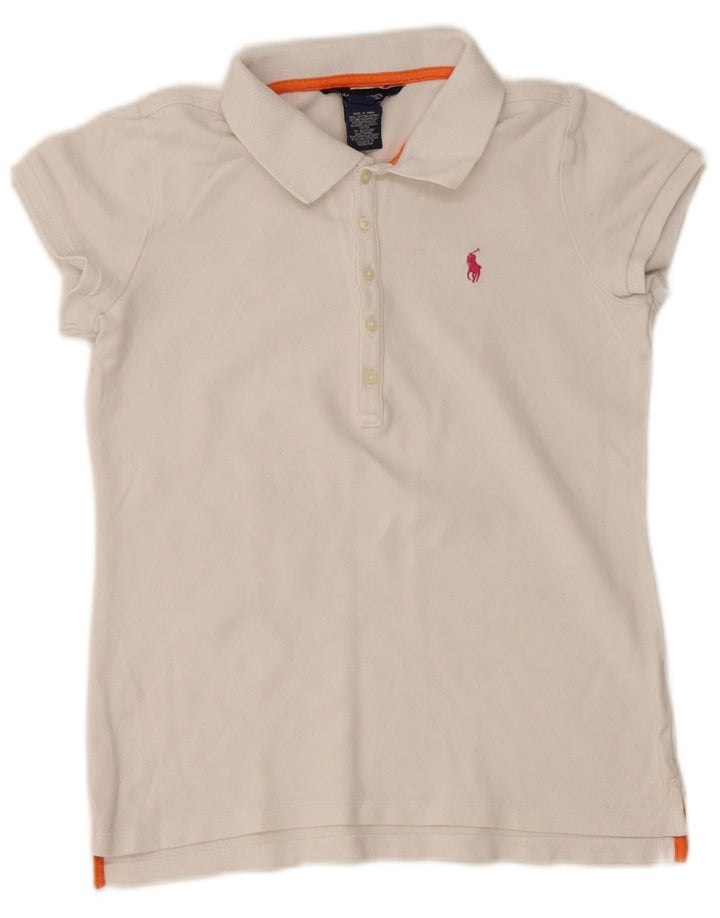 RALPH LAUREN Polo Niña 12-13 Años Grande Blanco Algodón