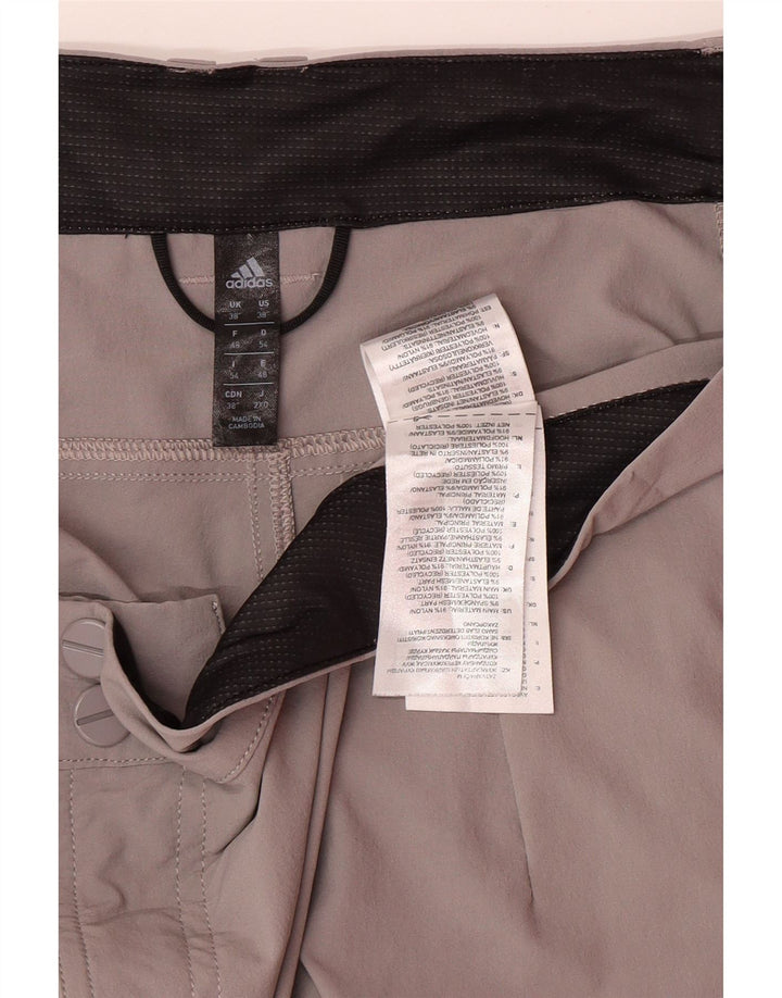 Pantalones cortos casuales ADIDAS para hombre W38 XL Nylon gris