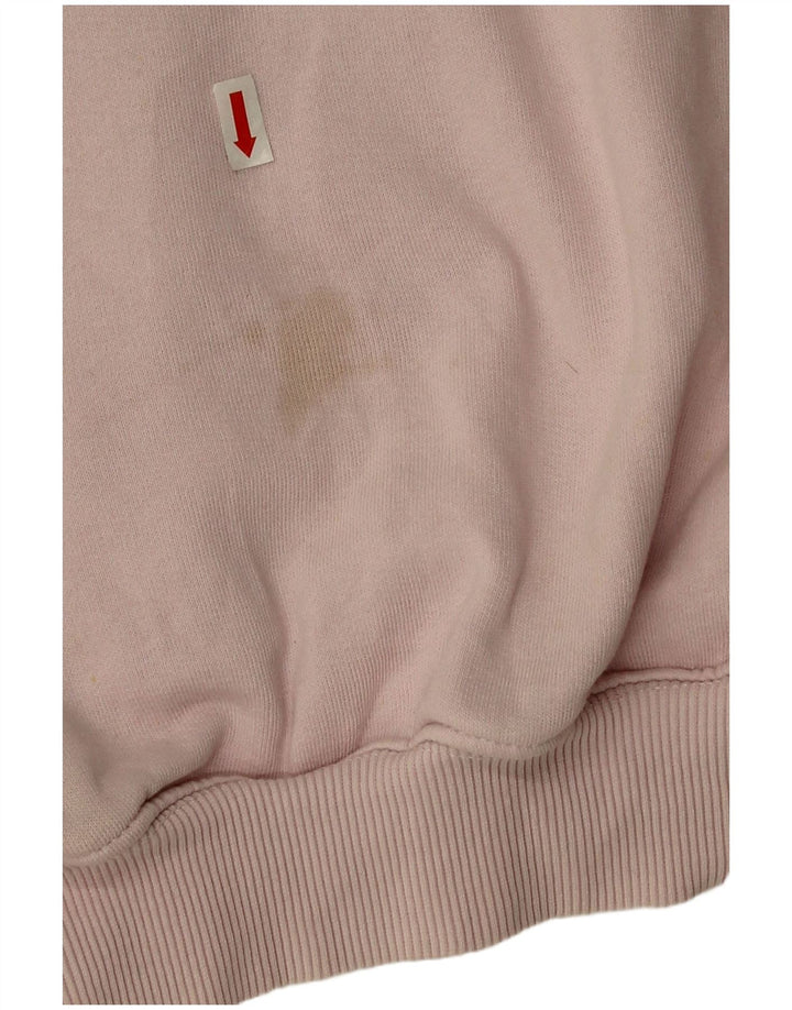 Zara Mujer Crop Sudadera Extragrande Jersey UK 44 Algodón Rosa Medio