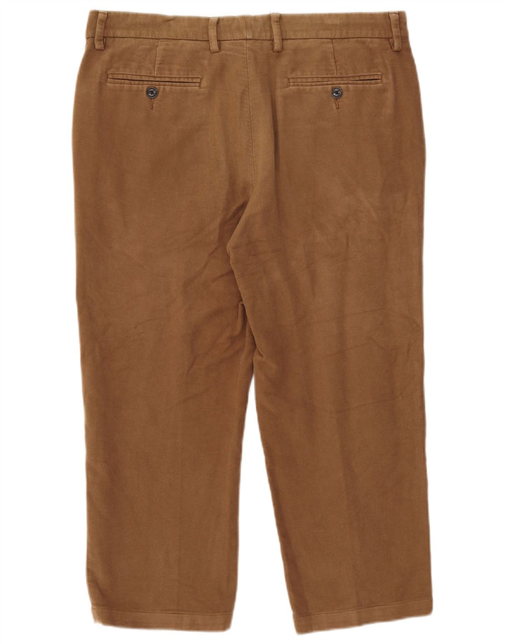Marks & Spencer Pantalones capri regulares para hombre W36 L23 Algodón beige