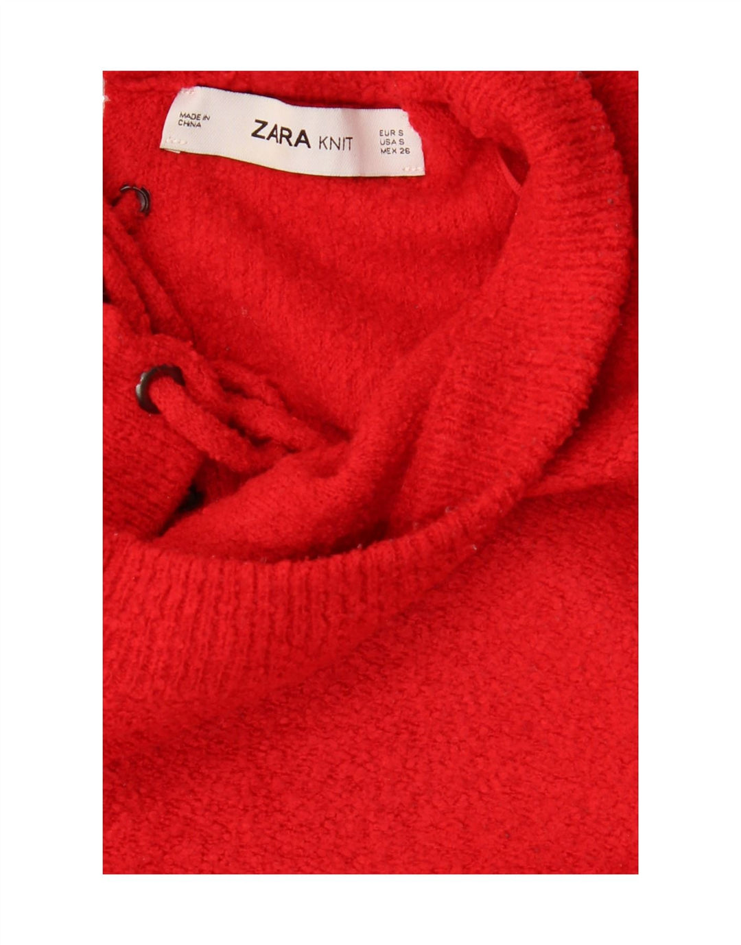 ZARA Womens Oversized Boat Neck Jumper Sweater UK 10 Small Red Vintage Zara and Second-Hand Zara from Messina Hembry 