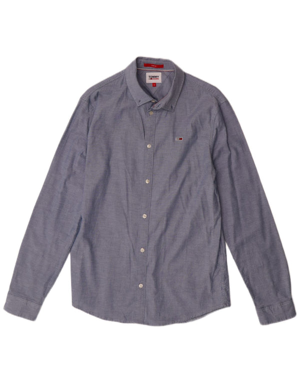 TOMMY HILFIGER Camisa slim fit de algodón azul medio para hombre
