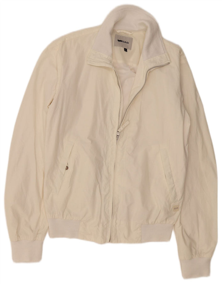 GAS Chaqueta Bomber para Hombre UK 36 Small Off White