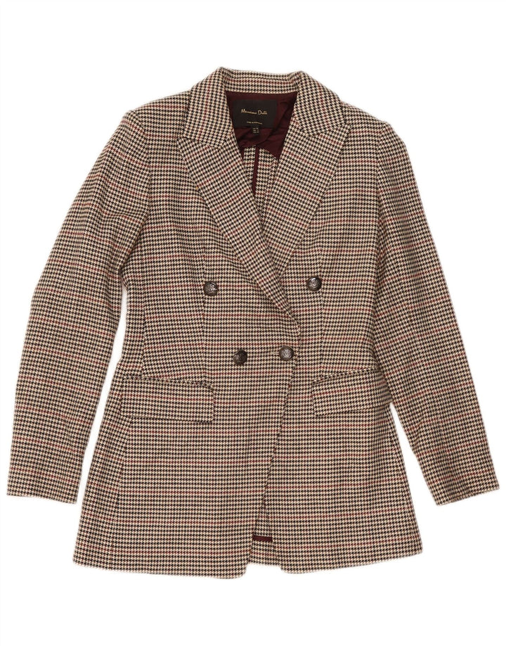 Massimo Dutti Chaqueta Blazer Cruzada Mujer EU 34 2XS Beige