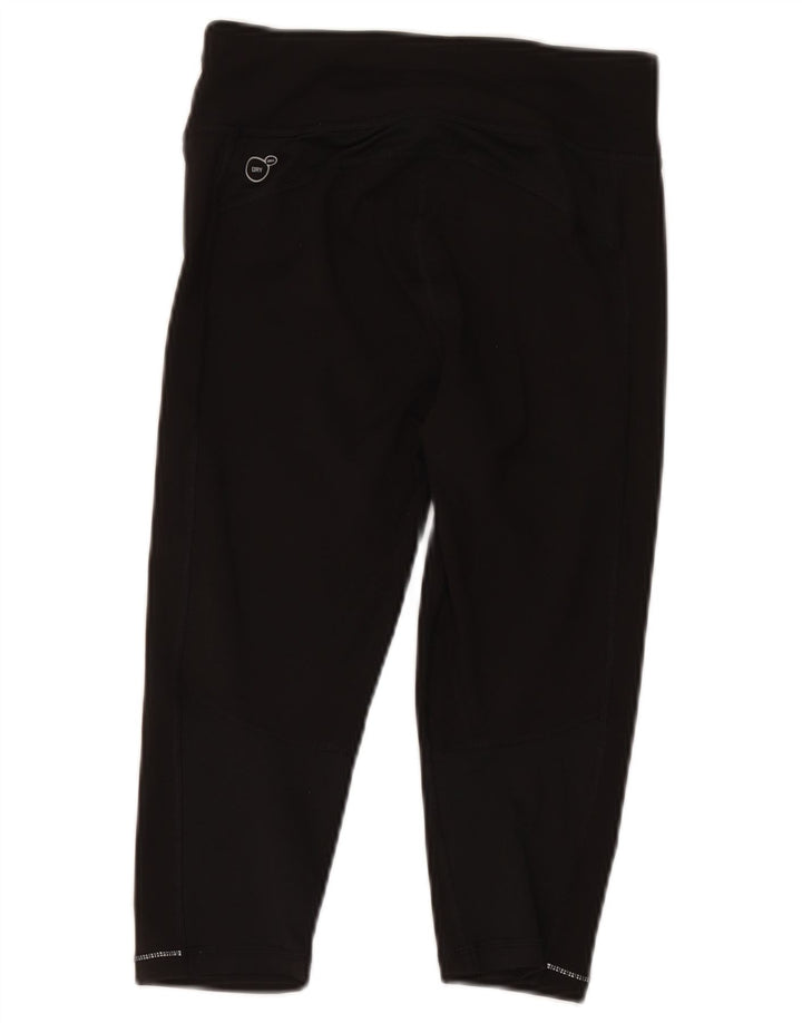 Puma Mujer Capri Chándal Pantalones UK 10 Pequeño Poliéster Negro