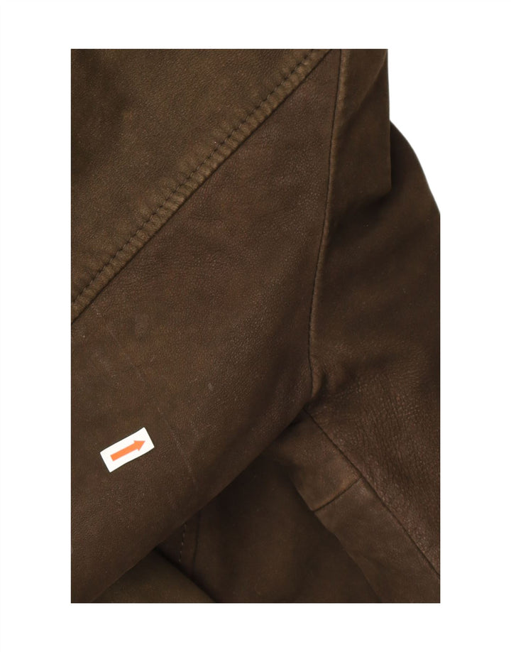 Scotch & Soda Chaqueta de ante para hombre Reino Unido 40 Grande Cuero caqui