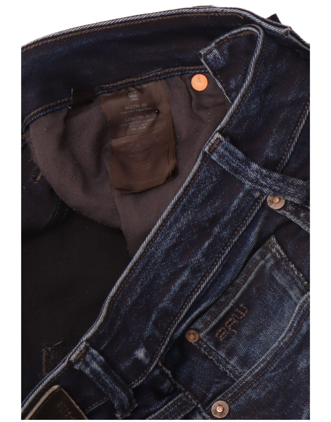 Vaqueros G-STAR Mujer 3301 Slim W29 L30 Algodón Azul Marino