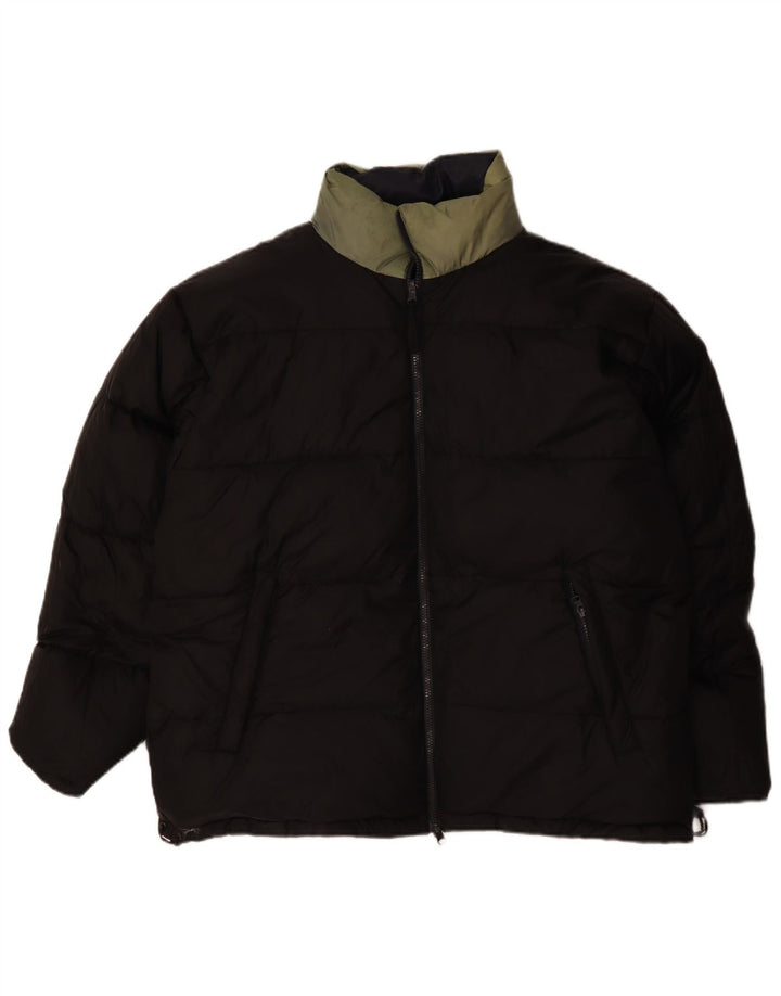 BLEND Chaqueta acolchada holgada con estampado gráfico para hombre, talla 40, color rojo grande