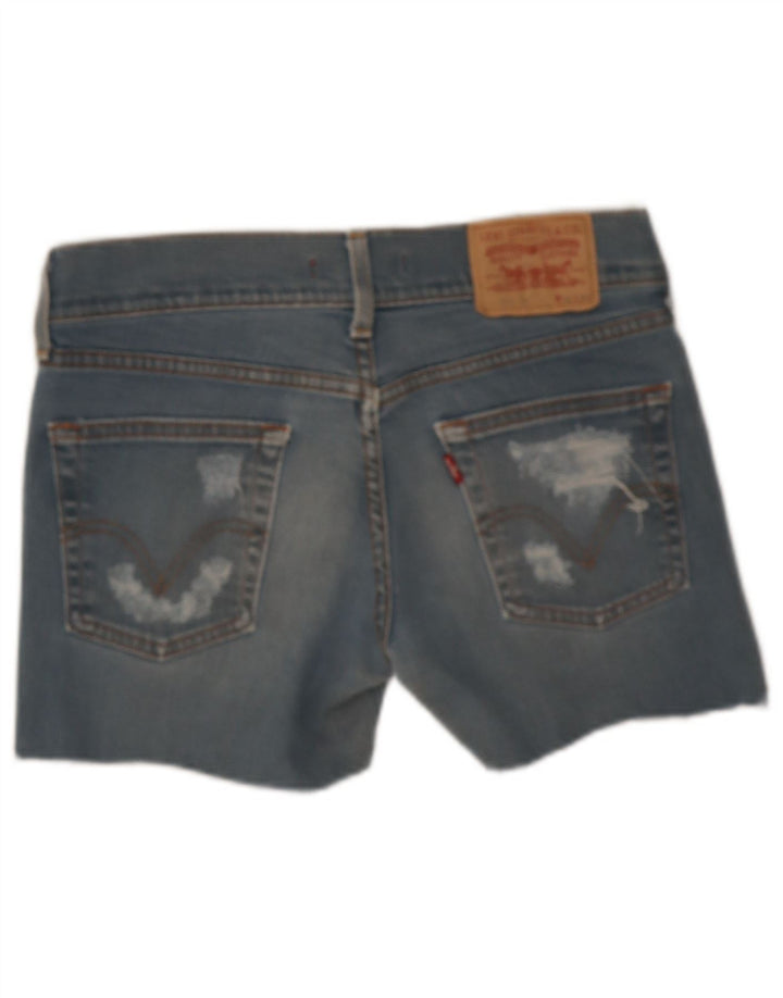 Levi's Mujer 559 Pantalones Cortos De Mezclilla Desgastados W32 Algodón Azul Grande