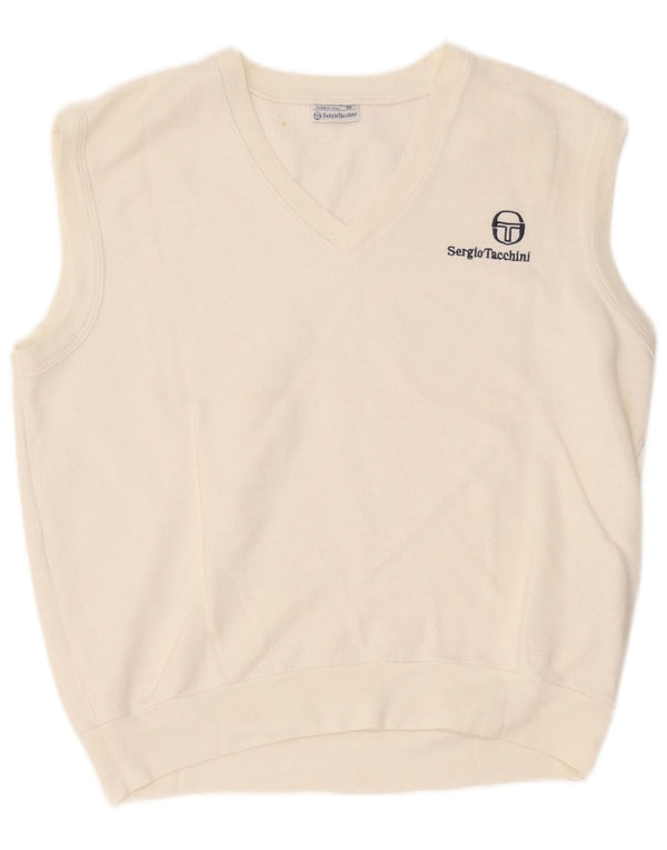 Sergio Tacchini Sudadera Sin Mangas Jumper Medium Blanco Acrílico Hombre