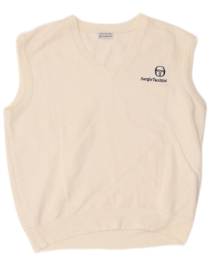 Sergio Tacchini Sudadera Sin Mangas Jumper Medium Blanco Acrílico Hombre