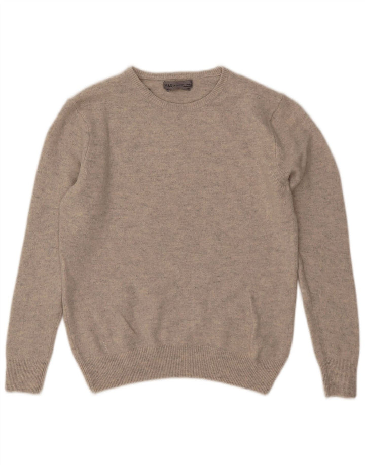 Marks & Spencer Suéter tipo jersey con cuello redondo para mujer UK 44 Gris medio moteado
