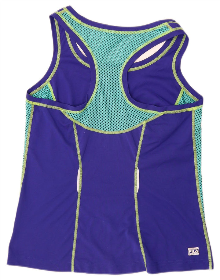 FILA Top sin mangas para mujer UK 40 Medio Púrpura Colorblock Poliéster