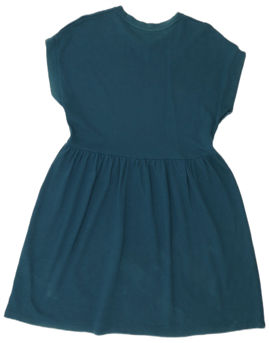 Zara Mujer Vestido Acampanado Sin Mangas Algodón Azul Marino Medio
