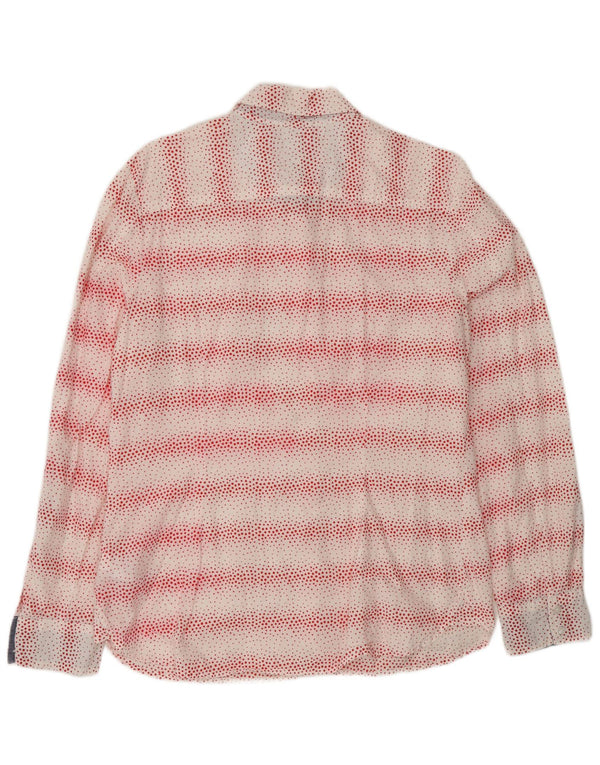 Tommy Hilfiger Camisa de corte clásico para mujer UK 46 Grande Algodón con lunares blancos