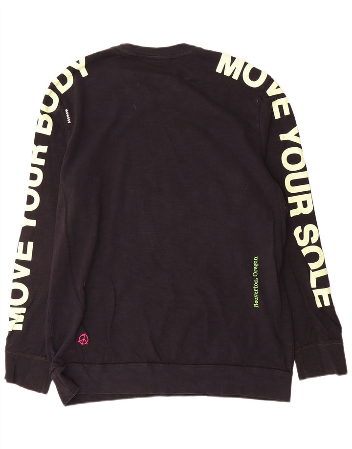Nike Hombre Graphic Regular Fit Sudadera Jumper Grande Algodón Negro