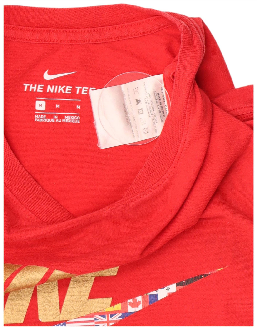 Nike - Camiseta gráfica para hombre, parte superior de algodón rojo mediano